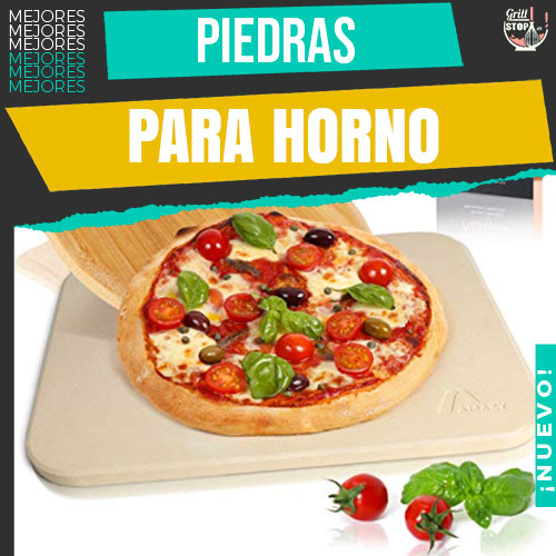 Navaris Piedra para pizza de cordierita Piedra para horno rectangular para pizza o pan Bandeja para parrilla barbacoa o grill XXL 45 x 35 x 1.5CM 